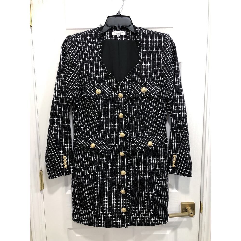 Derek Lam Collective Constance Black Tweed Jacket Dress - Picture 10 of 11